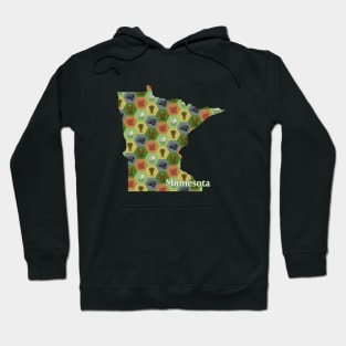 Minnesota State Map Board Games Hoodie